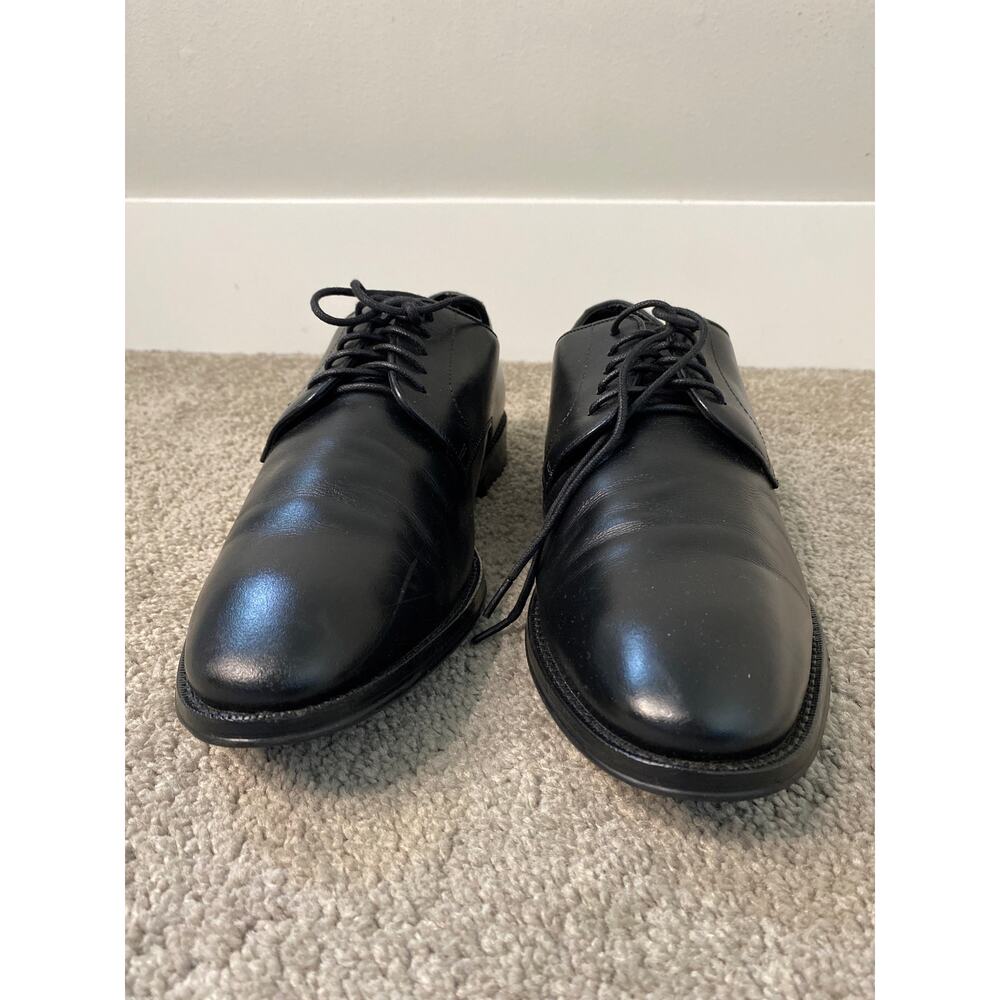 The BLK TUX Men’s Black Leather Oxford Dress Shoes Size 9 - Picture 2 of 3
